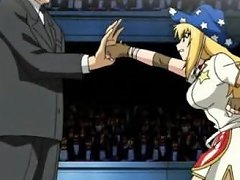 A Small Anime Blonde Is Tied Up And Subjected To Group Sex